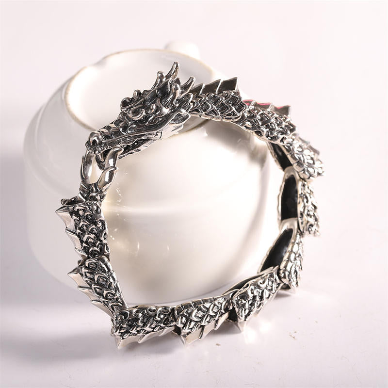 925 Sterling Silber Drachen Glück & Erfolg Armband