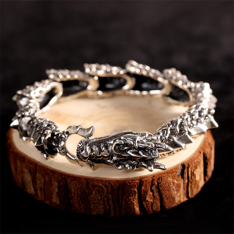 925 Sterling Silber Drachen Glück & Erfolg Armband