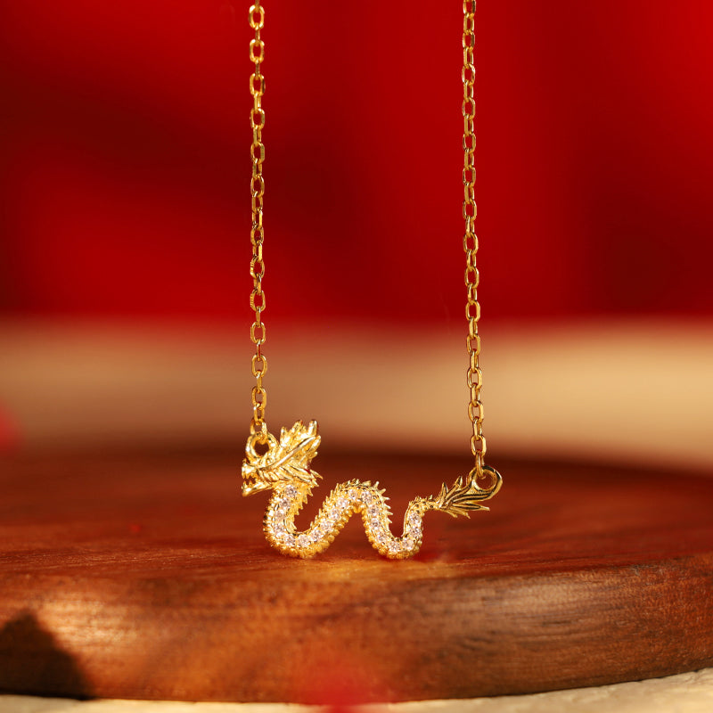 Drachenkette aus 925er Sterlingsilber für Glück und Schutz