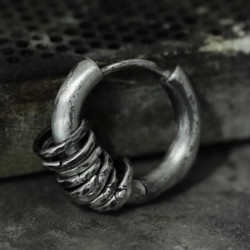 Handgehämmerte spirituelle Schutzohrringe aus 925er Sterlingsilber