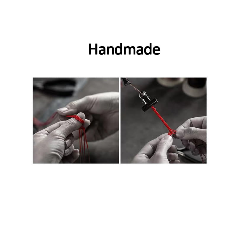 925 Sterling Silber Handgefertigtes Segensarmband mit Fu-Charakter