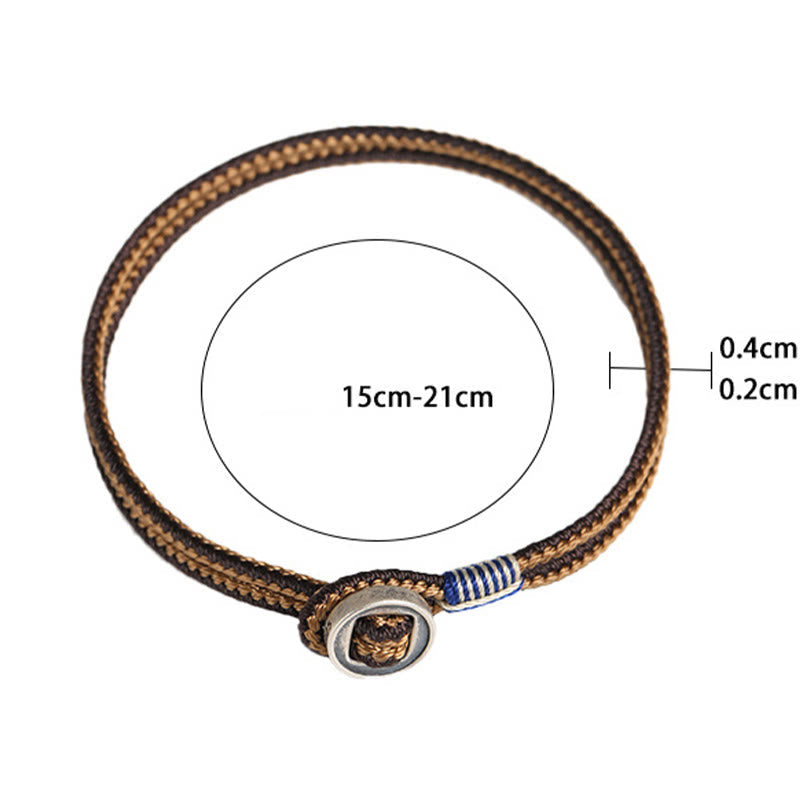 Handgefertigtes Schutzarmband aus gewebtem 925er Sterlingsilber