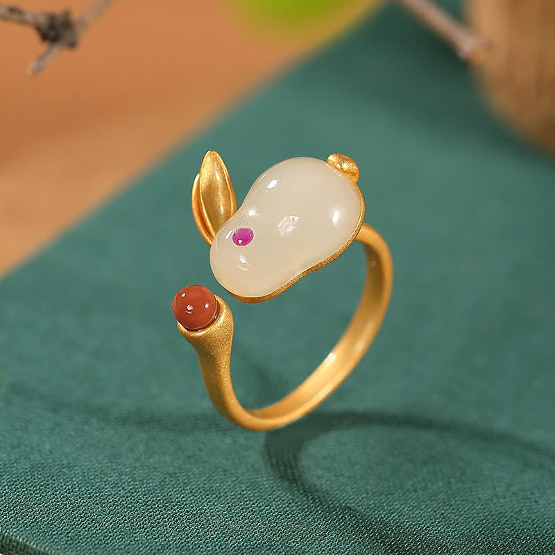 925 Sterling Silber Hetian Jade Glück Ring Ohrringe Halskette Anhänger