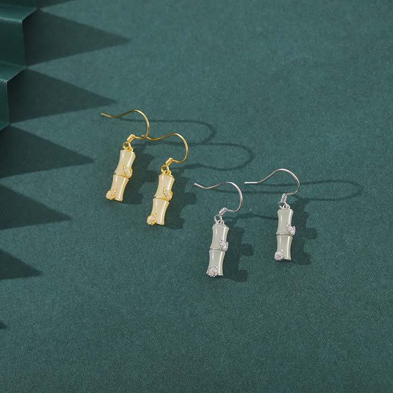 Jade-Ohrringe aus 925er Sterlingsilber für Wohlstand und Schutz