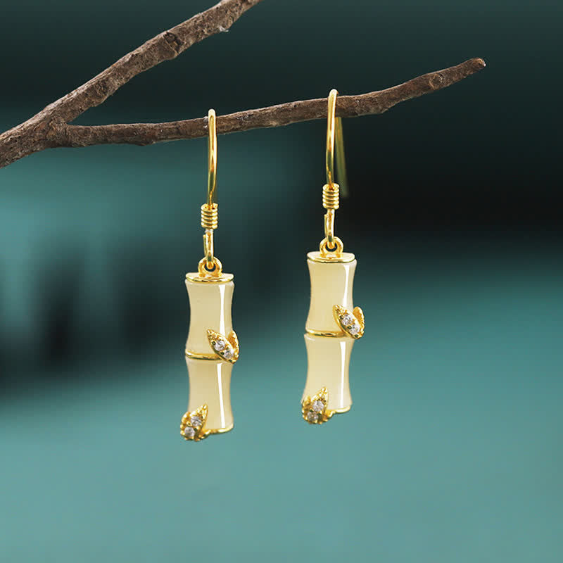 Jade-Ohrringe aus 925er Sterlingsilber für Wohlstand und Schutz