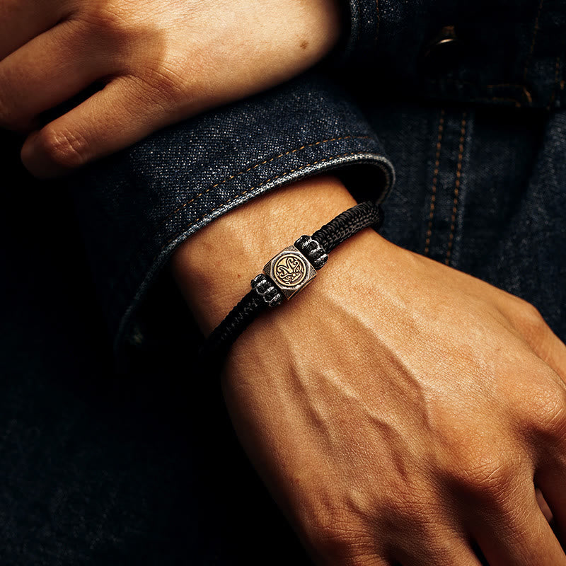925 Sterling Silber King Kong Knoten Glaube Stärke Armband