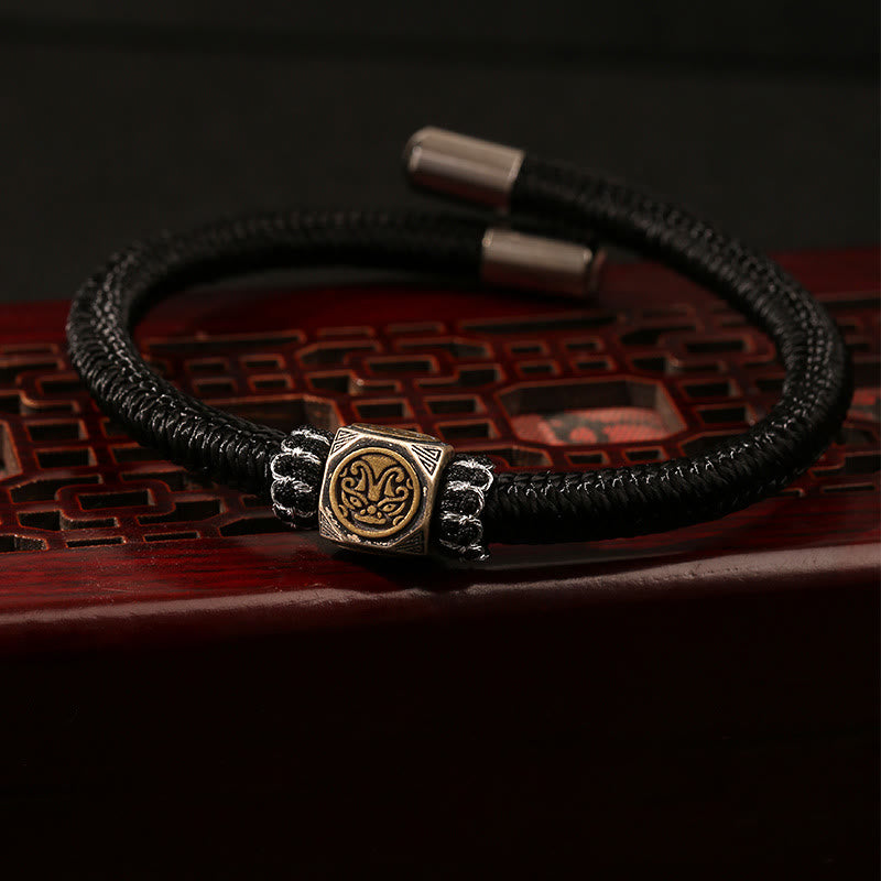 925 Sterling Silber King Kong Knoten Glaube Stärke Armband