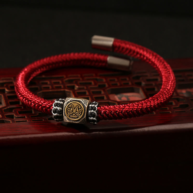 925 Sterling Silber King Kong Knoten Glaube Stärke Armband