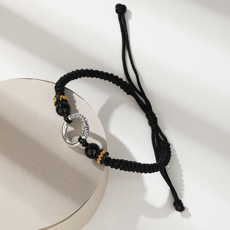 925 Sterling Silber Peace Schnalle Glückverheißende Wolken Spirituelles Armband