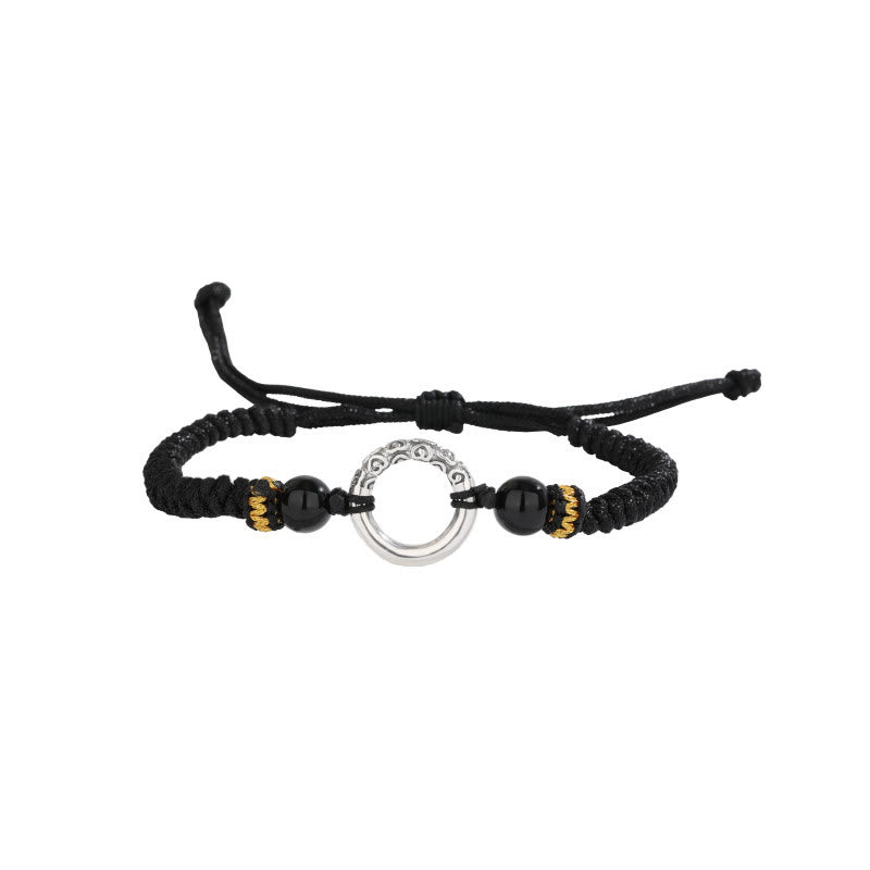 925 Sterling Silber Peace Schnalle Glückverheißende Wolken Spirituelles Armband