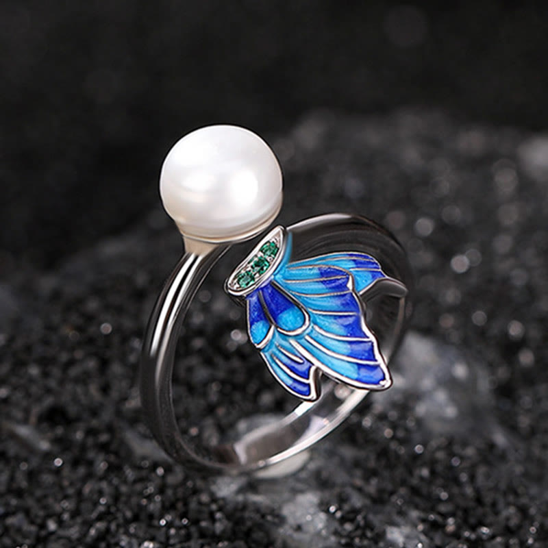 925 Sterling Silber Perlen Schmetterling Heilschmuck Set