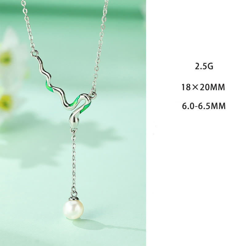 925 Sterling Silber Perlenkette Anhänger Jahr der Schlangenharmonie