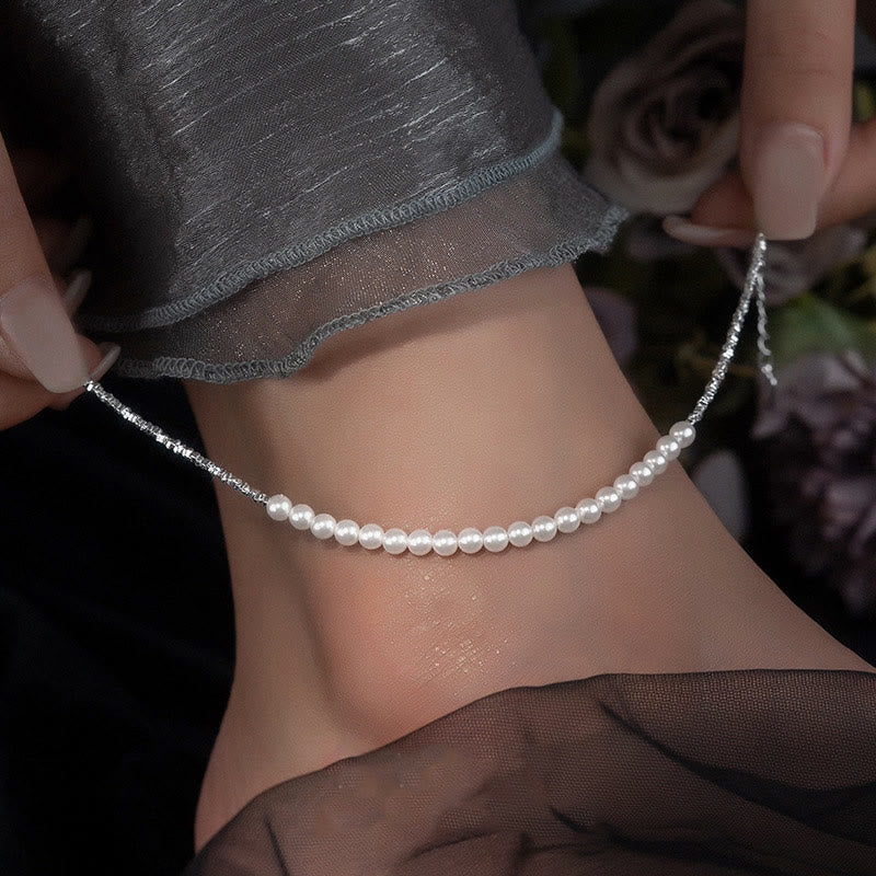 925 Sterling Silber Perlenschutz Fußkettchen