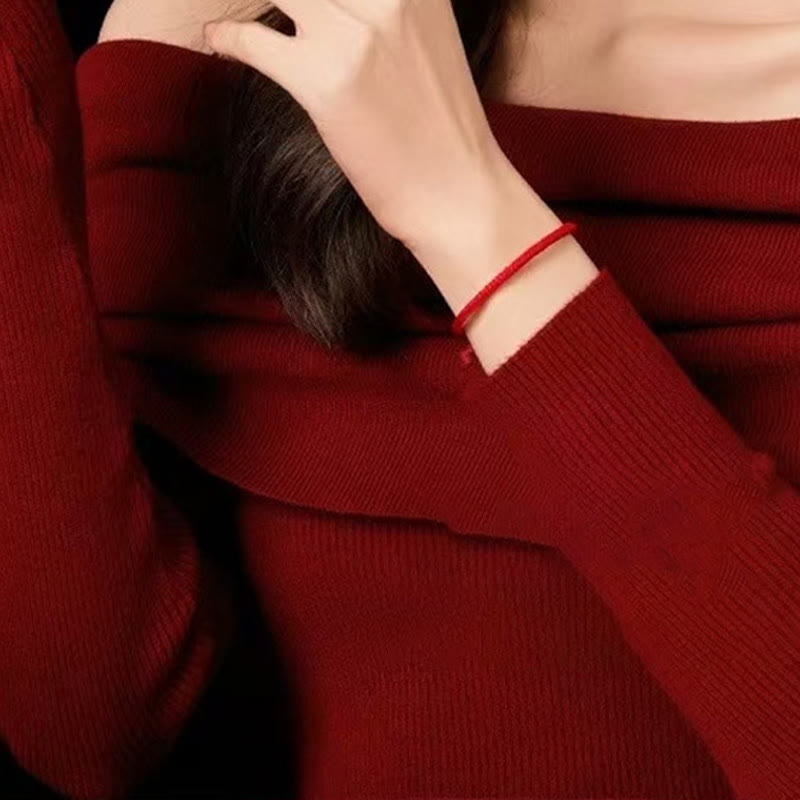 925 Sterling Silber Rotes Schnurarmband | Fünf Wege Gott des Reichtums Schutz