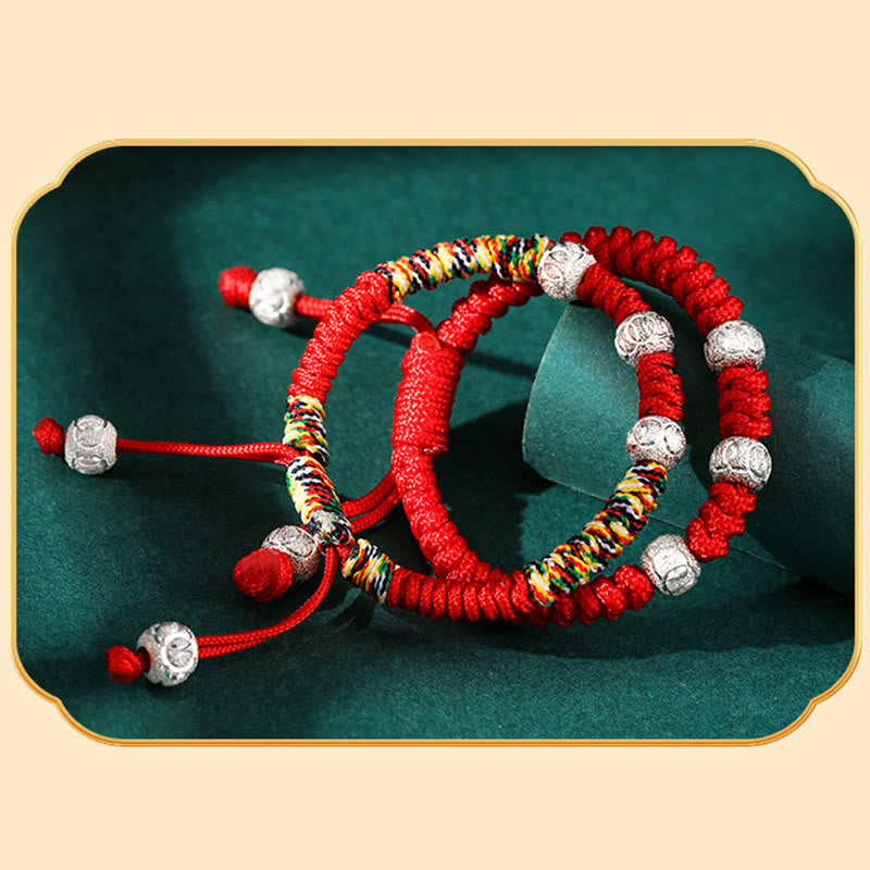 925 Sterling Silber Rotes Schnurarmband für Kinder | Stärke & Schutz