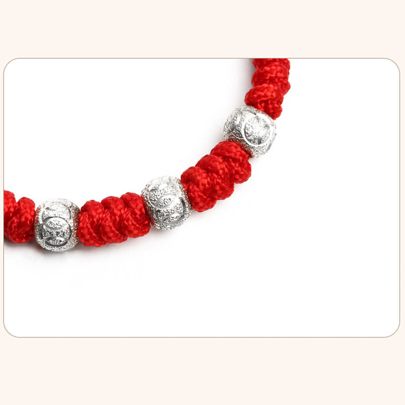 925 Sterling Silber Rotes Schnurarmband für Kinder | Stärke & Schutz