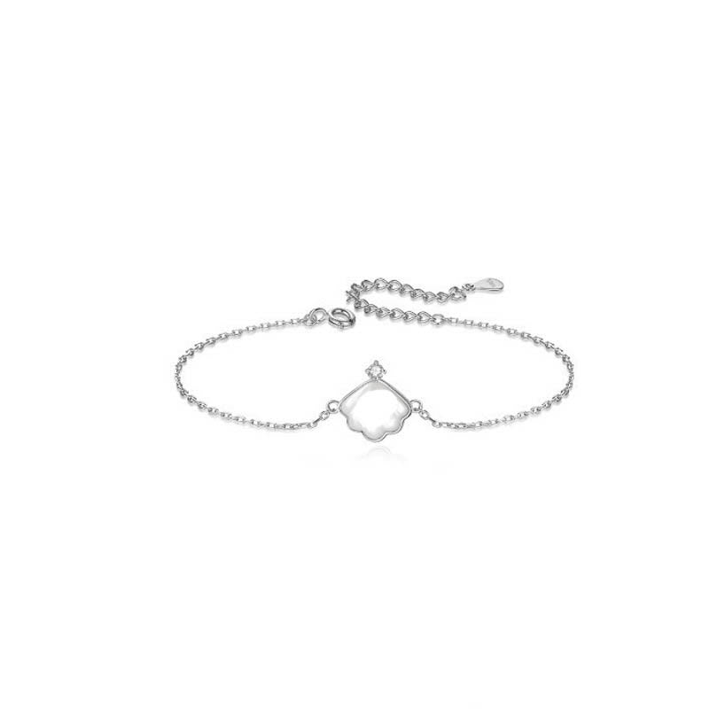 Spirituelles Schmuckset mit Tridacna-Stein aus 925er Sterlingsilber