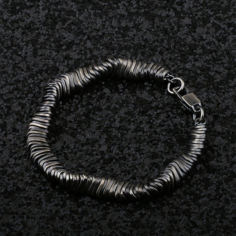 925 Sterling Silber Gedrehtes Reichtumsheilungs-Spirituelles Armband