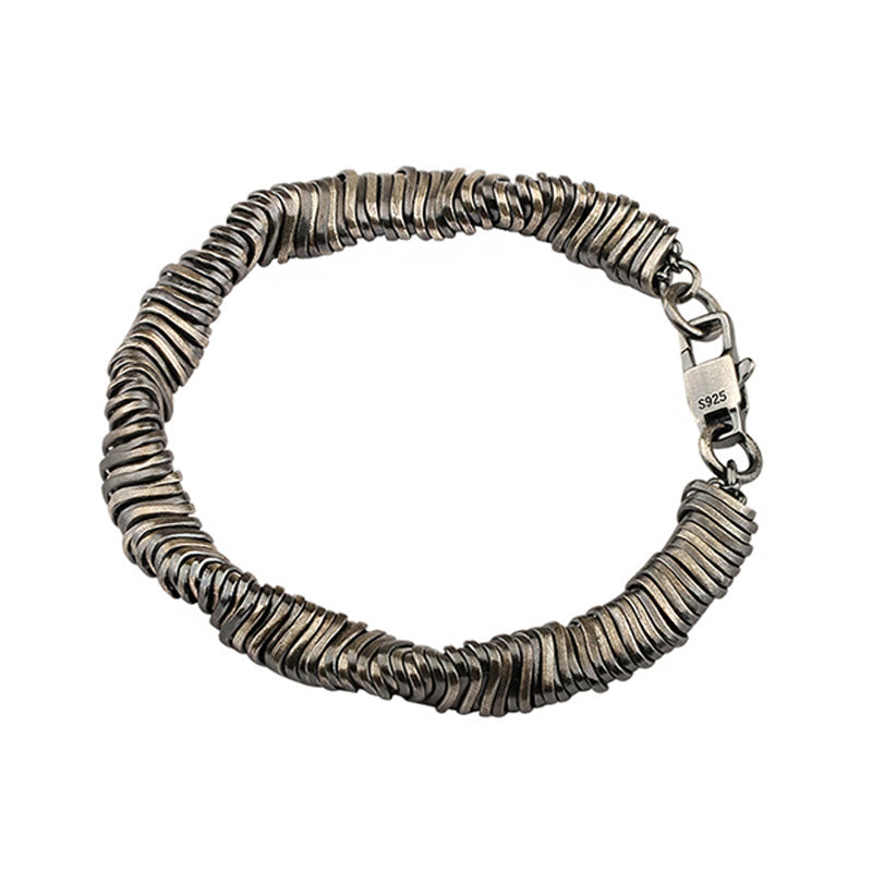 925 Sterling Silber Gedrehtes Reichtumsheilungs-Spirituelles Armband