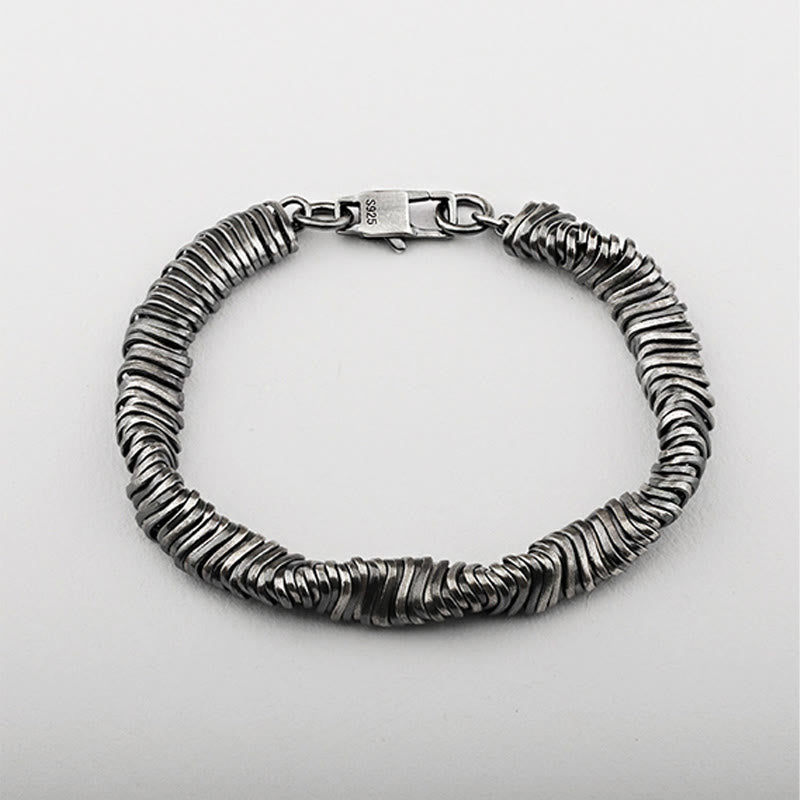 925 Sterling Silber Gedrehtes Reichtumsheilungs-Spirituelles Armband