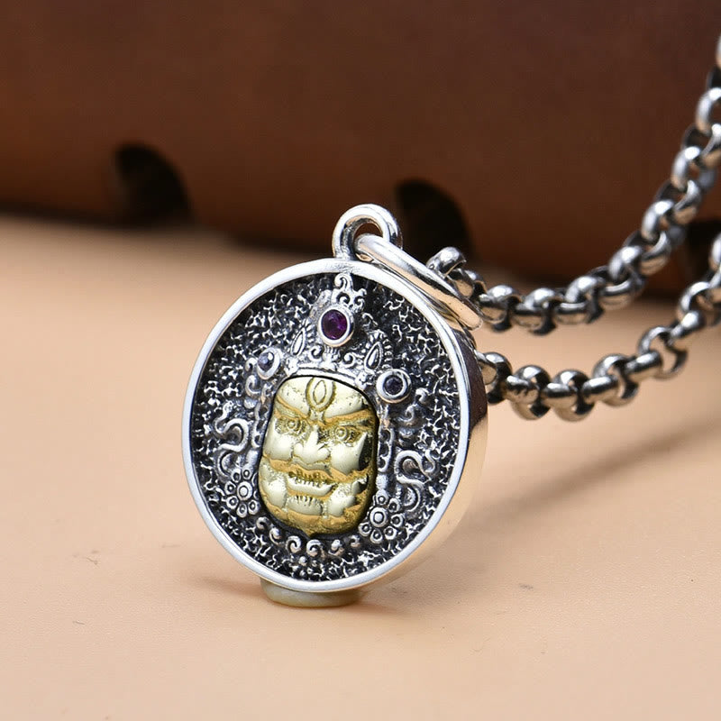 925 Sterling Silber Zakiram Göttin Reichtum Spirituelle Halskette