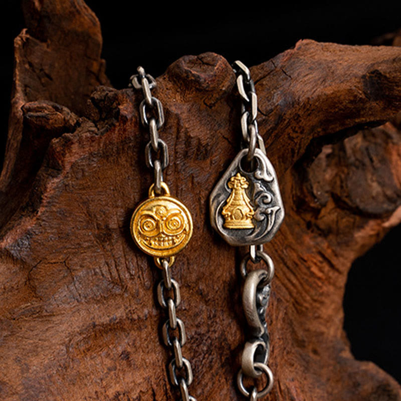 925 Sterling Silber Zakiram Göttin des Reichtums Spirituelle Halskette