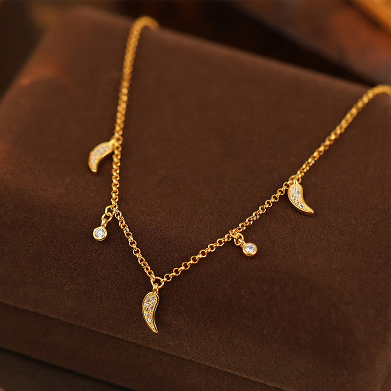 925 Sterling Silber Zirkon Schutz Spiritueller Fußkettchen Charm