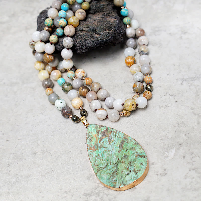 33,5 Zoll Picasso Jaspis Heilkette | Achat Schmuck