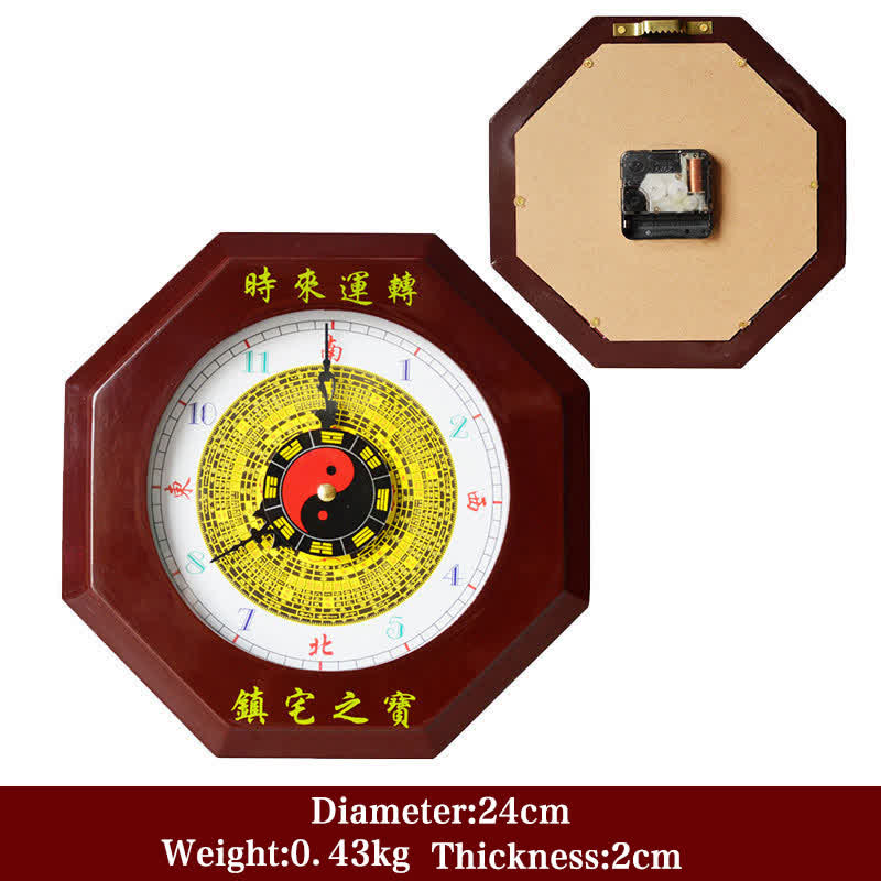 24 cm Feng Shui Bagua Karte Balance Energie Wanduhr