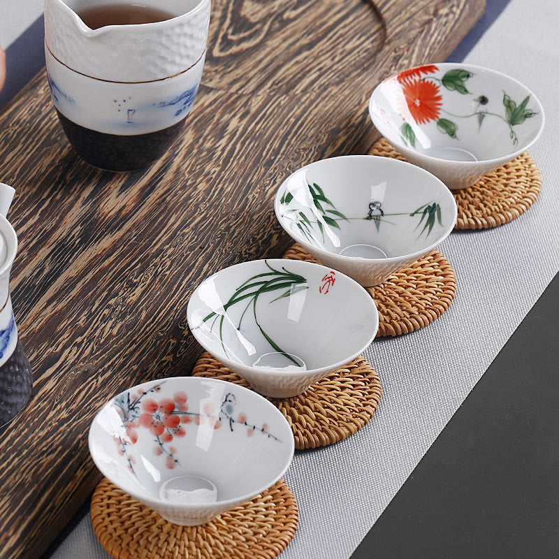 Vintage Keramik Kung Fu Teetasse | Zen Dekor 60ml