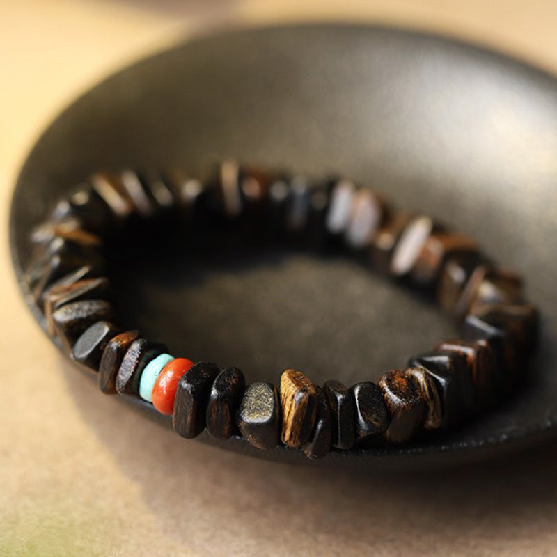 Adlerholz-Rotachat-Balance-Armband für Meditation und Frieden