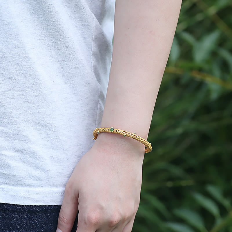 Cyan Jade Kupfer Glücksverheißendes Wolkenarmband für Ruhe und Glück