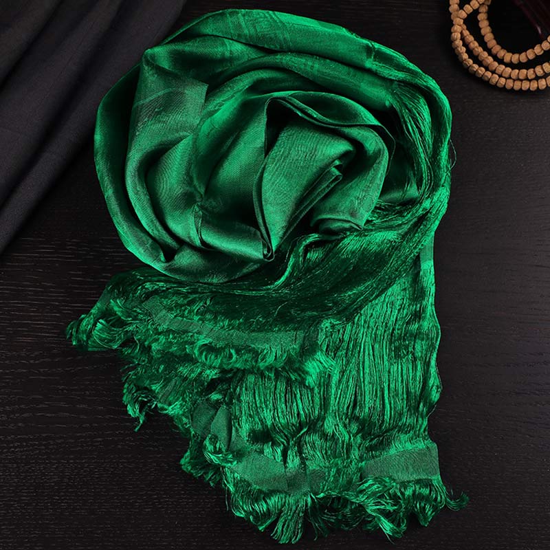 Tibetischer Khata-Schal aus Seide, 5 Farben für Zen-Dekor