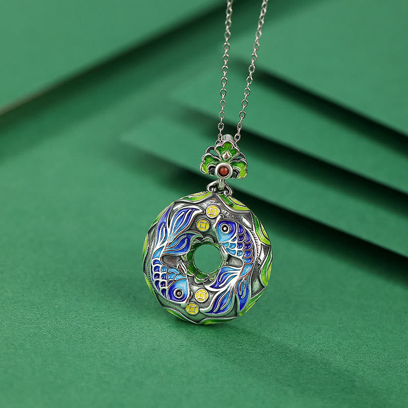 990 Sterling Silber Koi Fisch Anhänger für Glück & Reichtum