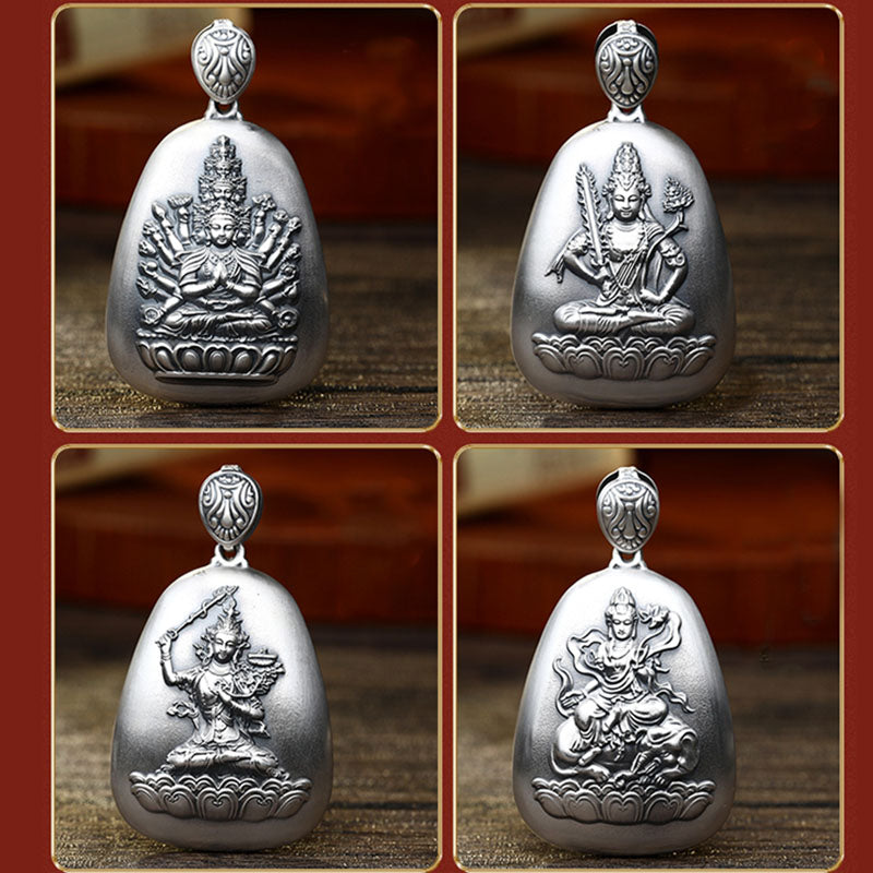 Halskette mit Schutzanhänger aus 999er Sterlingsilber mit chinesischem Sternzeichen