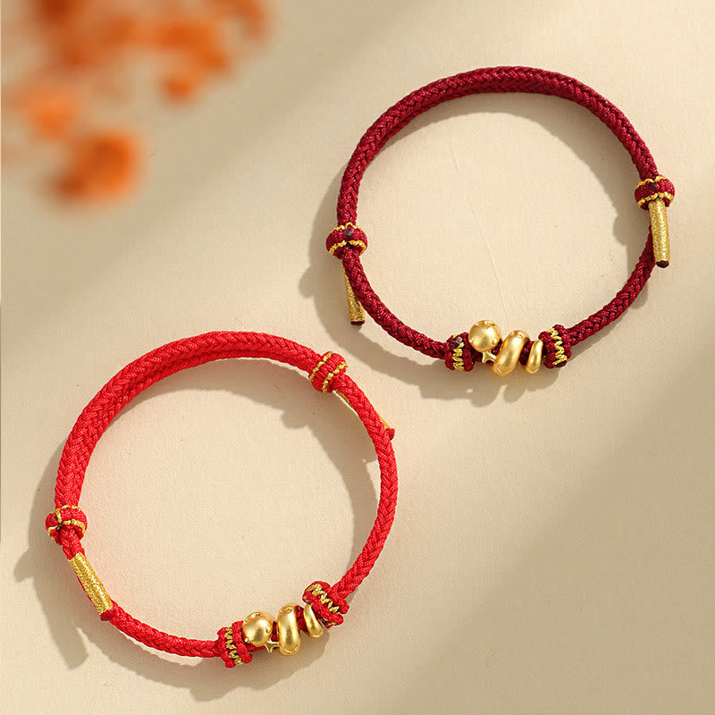 999 Sterling Silber Chinesisches Sternzeichen Schlange Rote Schnur Armband