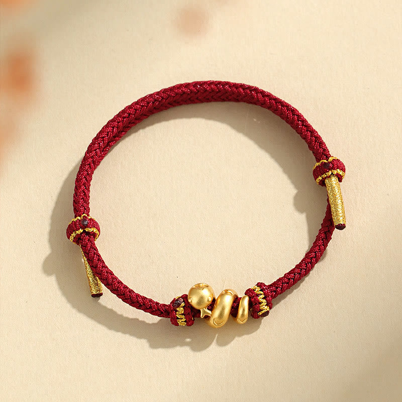 999 Sterling Silber Chinesisches Sternzeichen Schlange Rote Schnur Armband