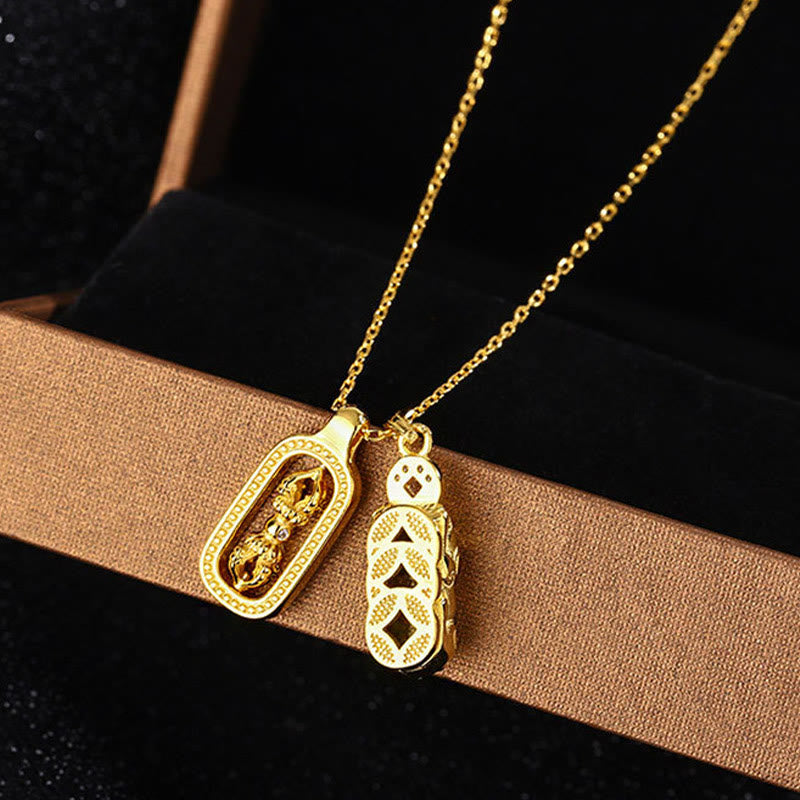 999 Sterling Silber Golden Pixiu Vajra Reichtum Halskette Anhänger