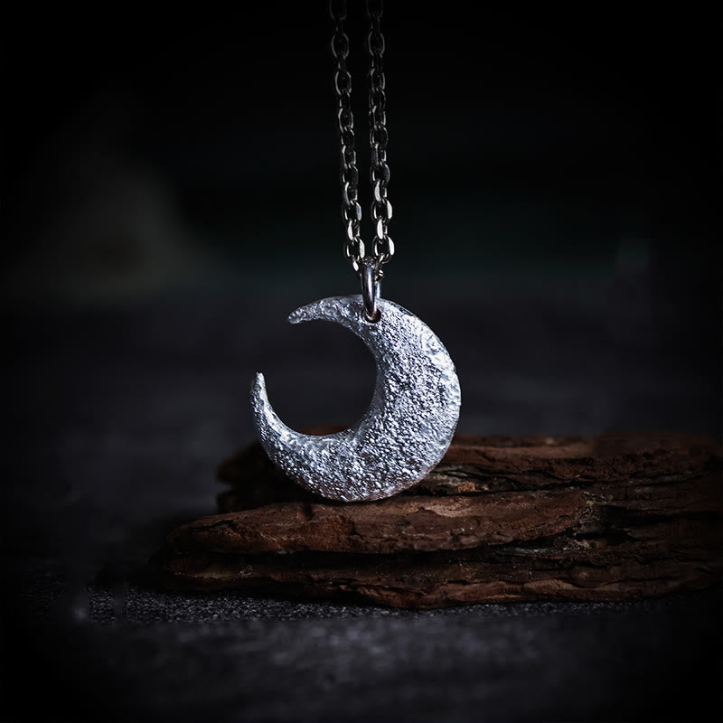 Halskette mit Mond-Balance aus 999er Sterlingsilber für spirituellen Schutz