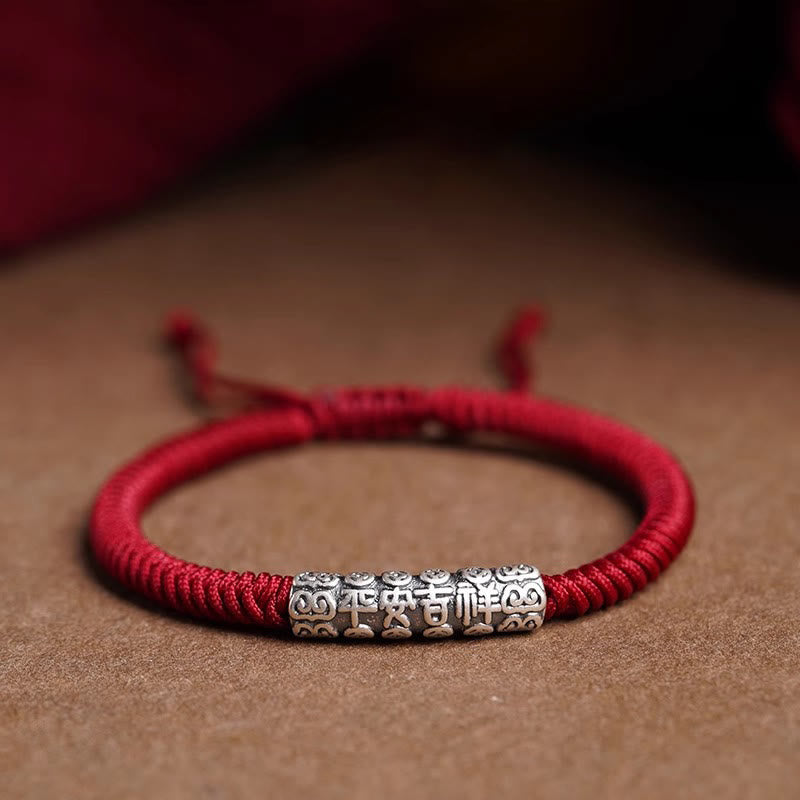 999 Sterling Silber Om Mani Padme Hum Seilarmband 5mm