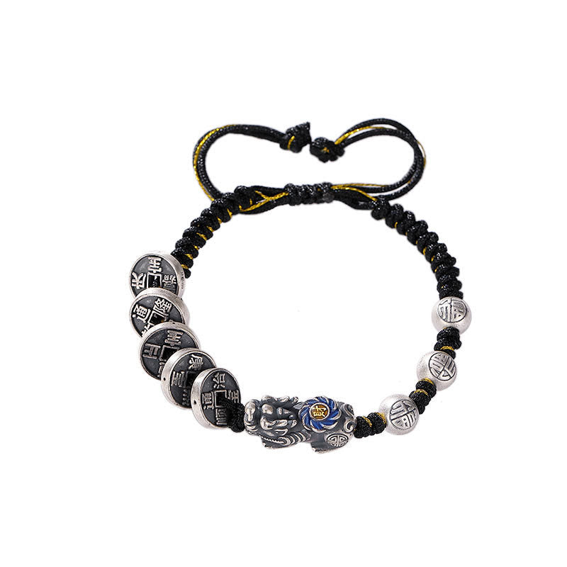 999 Sterling Silber Pixiu Reichtumsarmband für Schutz und Glück