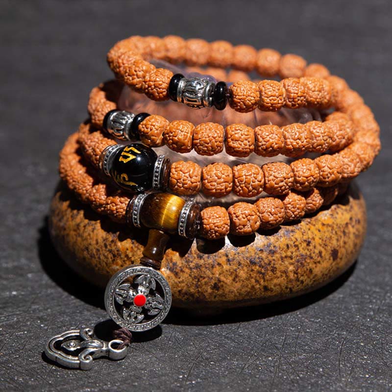 Tibet 108 Perlen Bodhi Seed Zodiac Charm Mala Armband