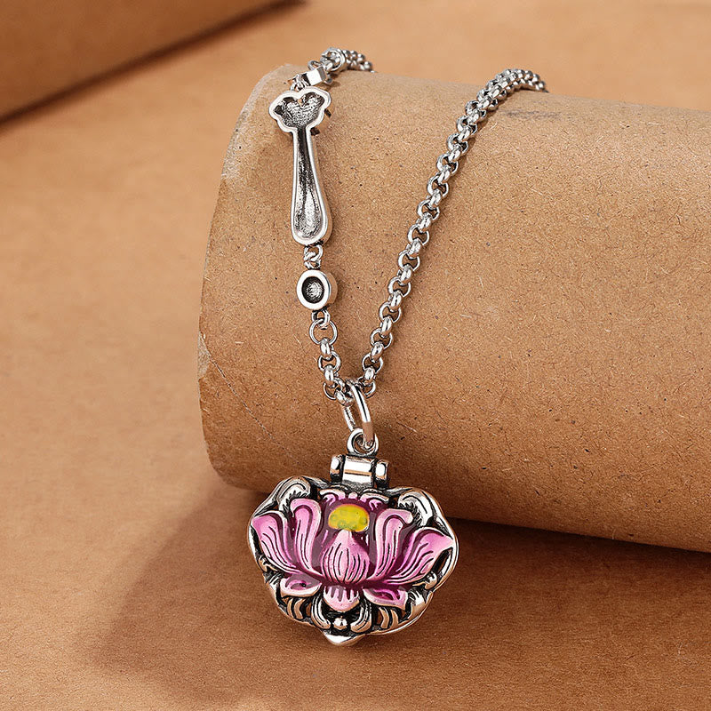 Copper Lotus Necklace for Luck & New Beginnings - Unisex