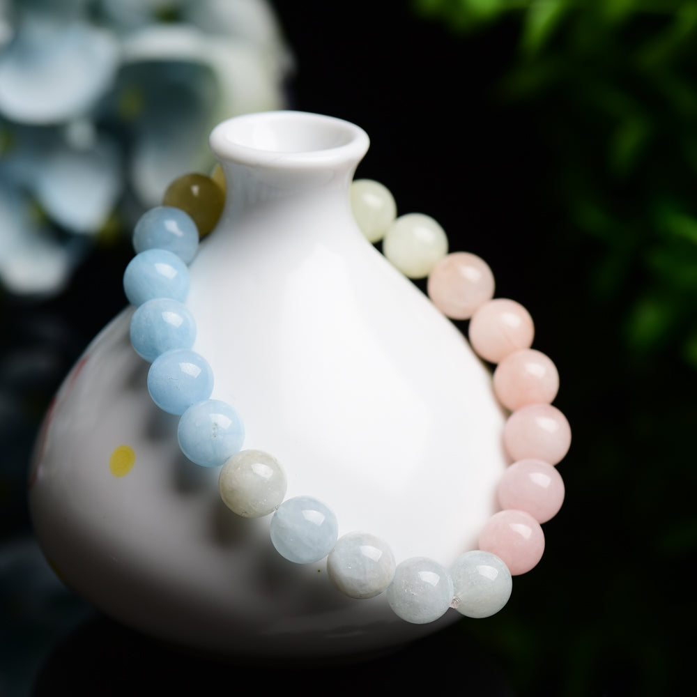 9 mm Morganit-Armband für spirituelle Heilung