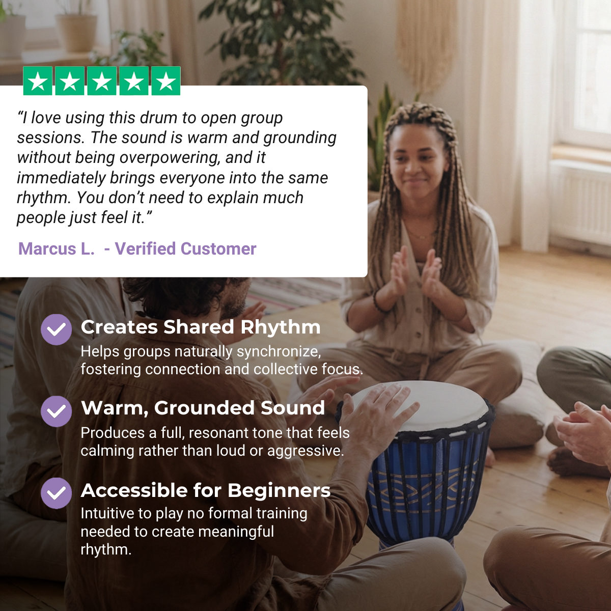 Djembe African Drum – handgefertigte Handtrommel für Anfänger