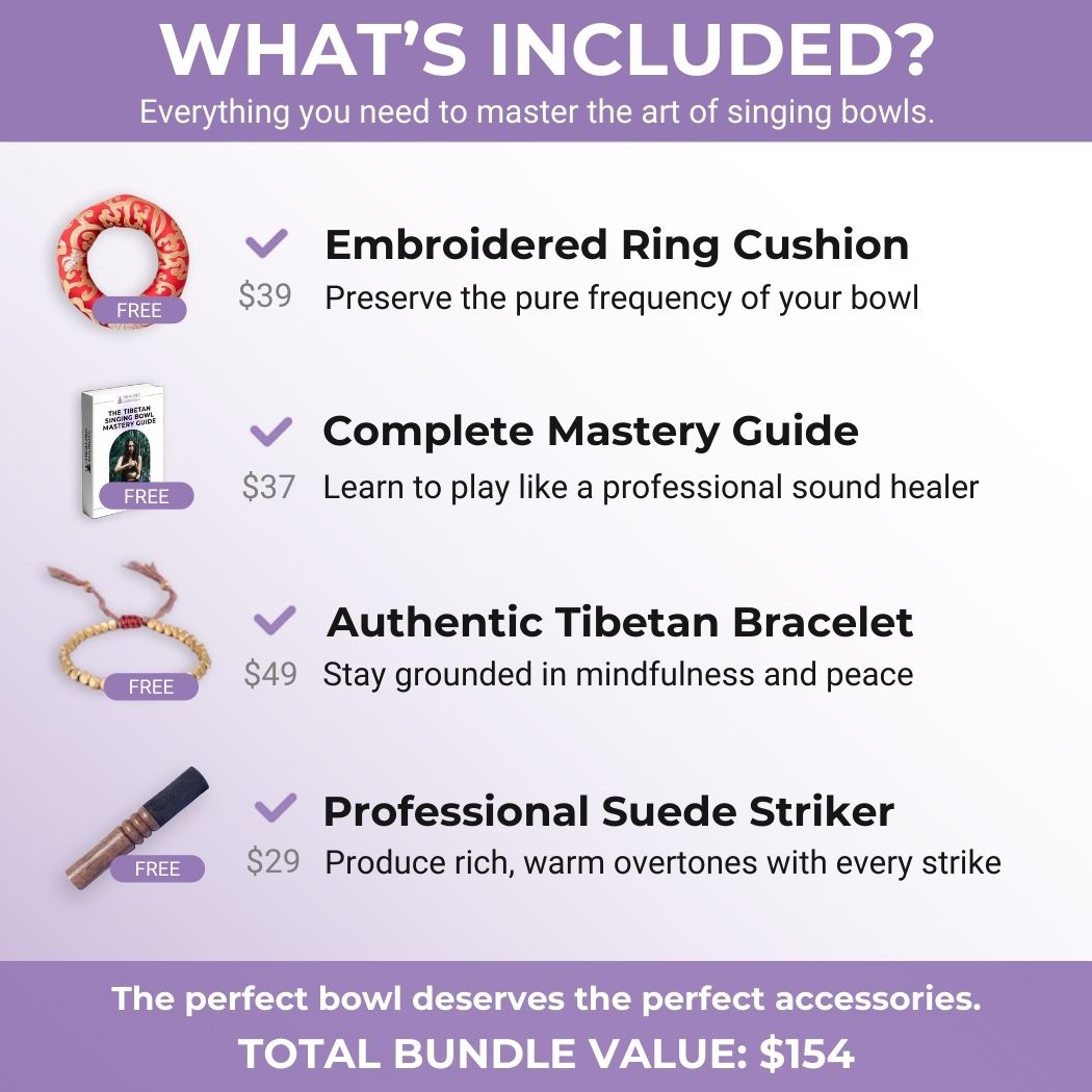 Handgefertigte tibetische Klangschale für Meditation und Achtsamkeit