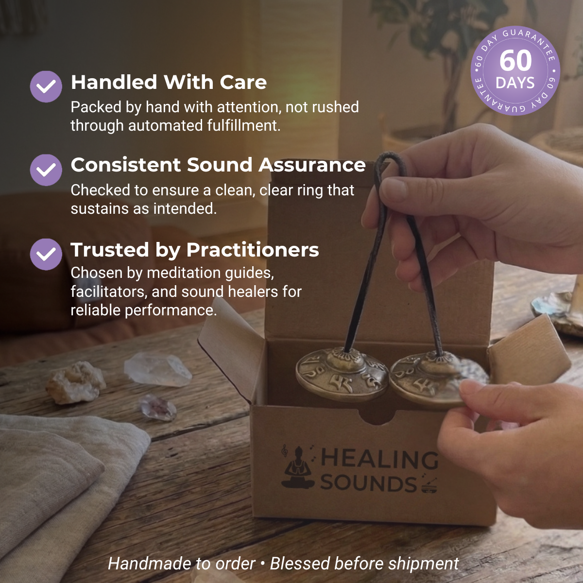 Kupferne tibetische Tingsha-Glocke für Glück und Meditation