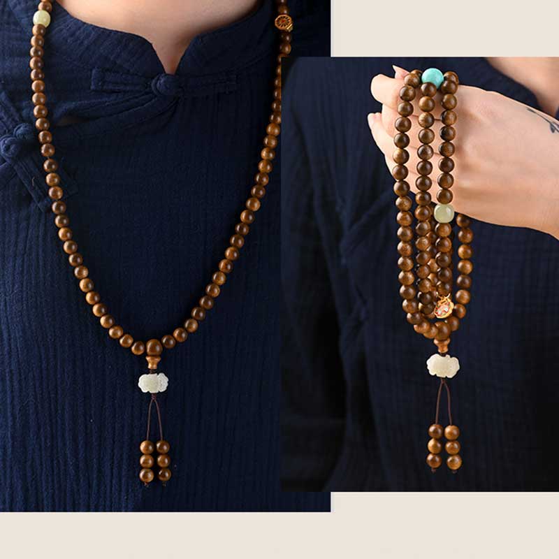 6mm Rosenholz Schutz Ruhe Armband Mala