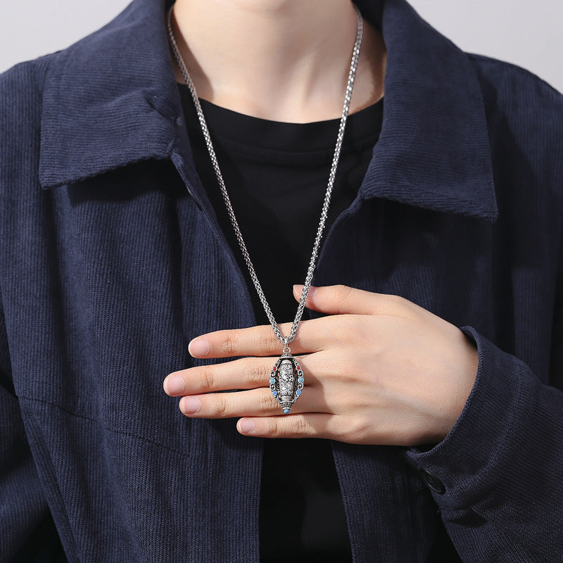 Om Mani Padme Hum Drehbarer Halskettenanhänger | Reinheit