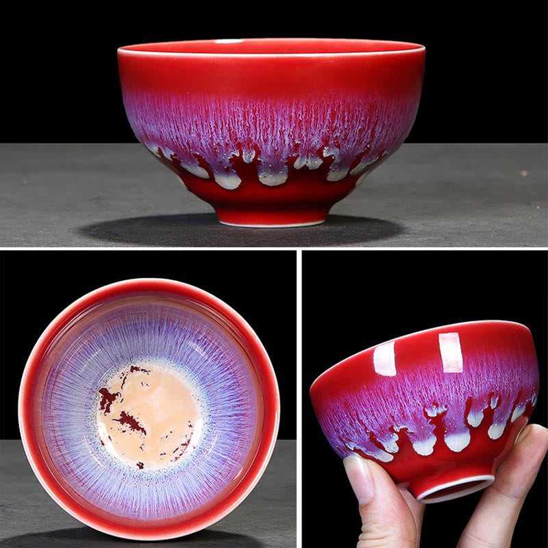 Blaue Jianzhan Keramik-Teetasse 160 ml Zen-Dekor